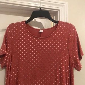 Mauve Polkadotted T-shirt dress
